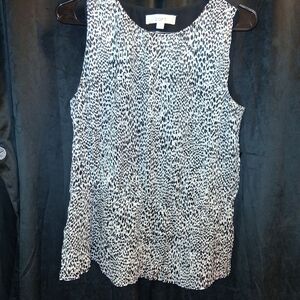 LOFT Black and White Sleeveless Top
